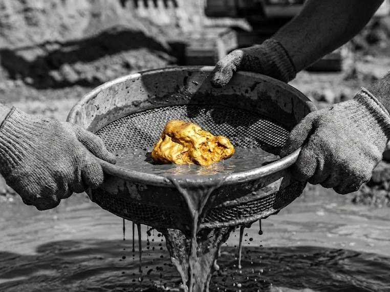 Sifting for gold represents finding high value projects